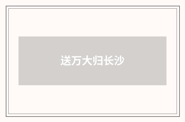 送万大归长沙