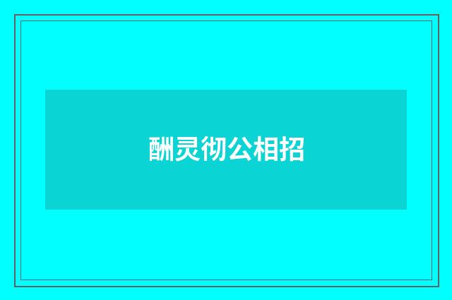 酬灵彻公相招