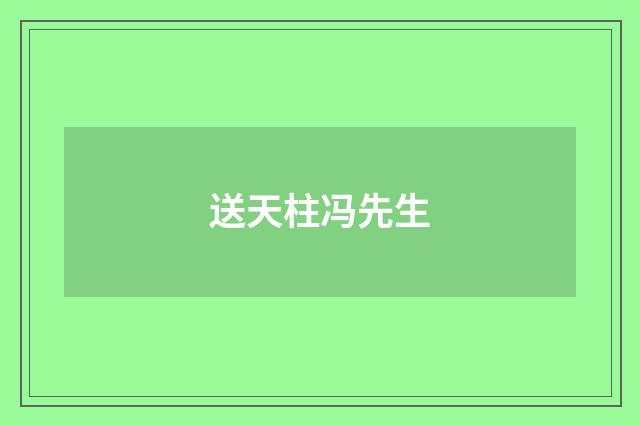 送天柱冯先生