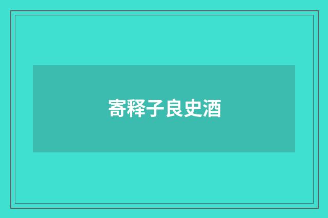 寄释子良史酒