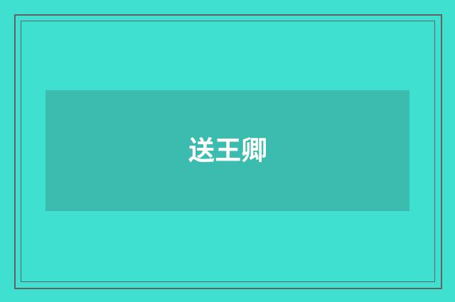 送王卿