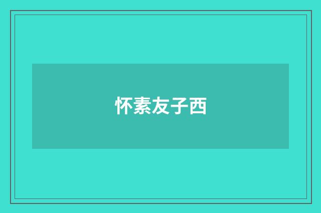 怀素友子西