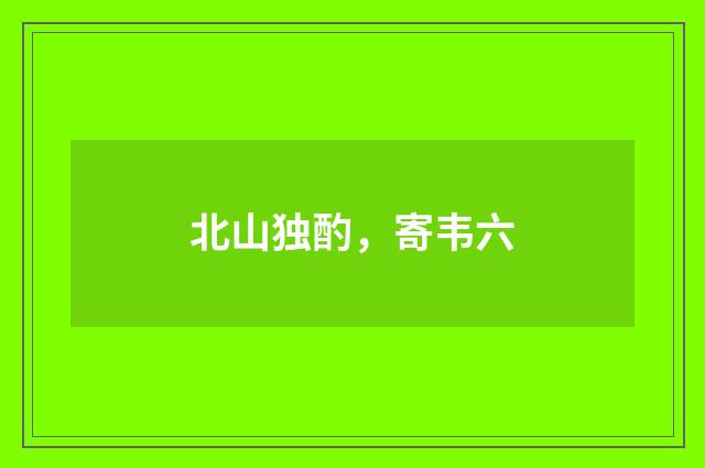北山独酌，寄韦六
