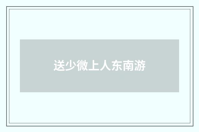 送少微上人东南游
