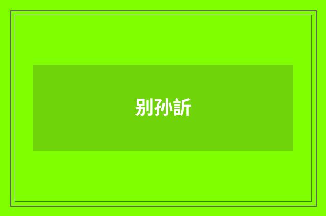 别孙訢