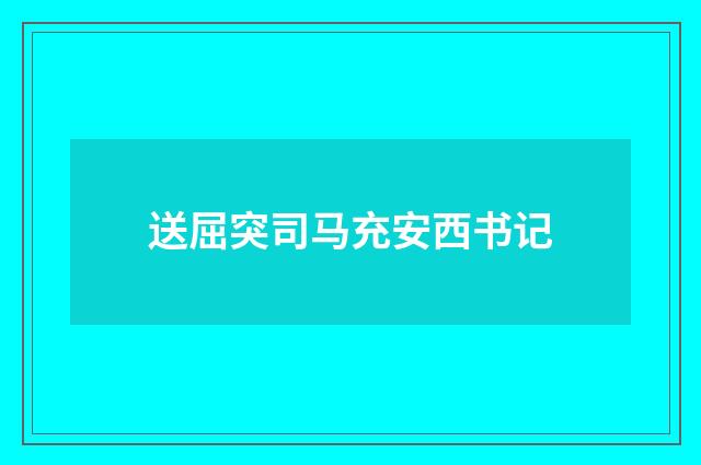 送屈突司马充安西书记