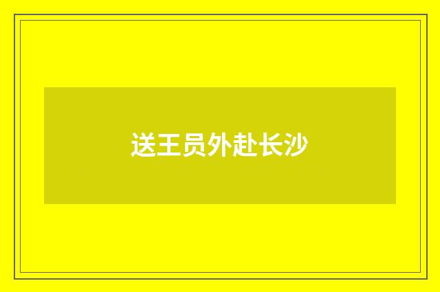 送王员外赴长沙