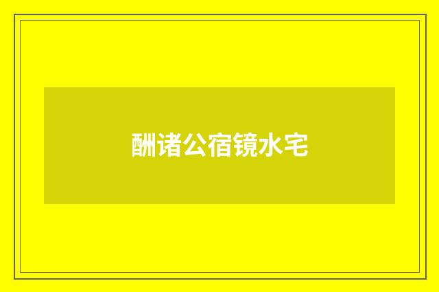酬诸公宿镜水宅