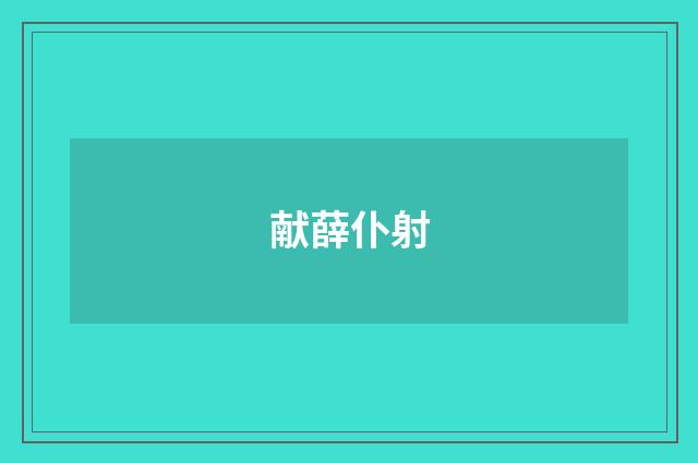 献薛仆射