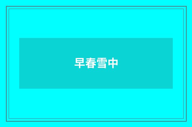 早春雪中