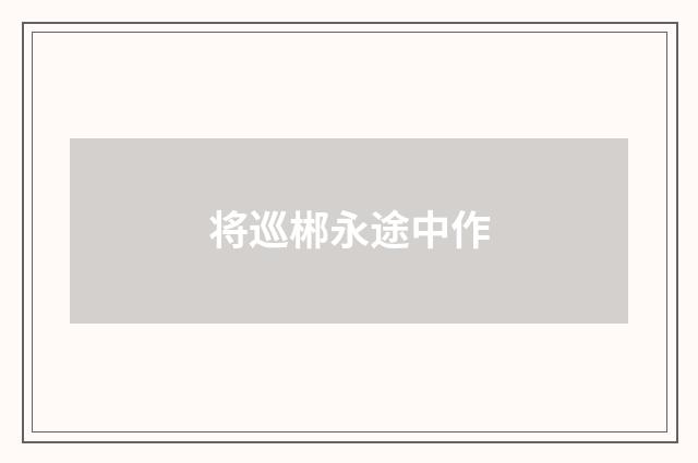 将巡郴永途中作