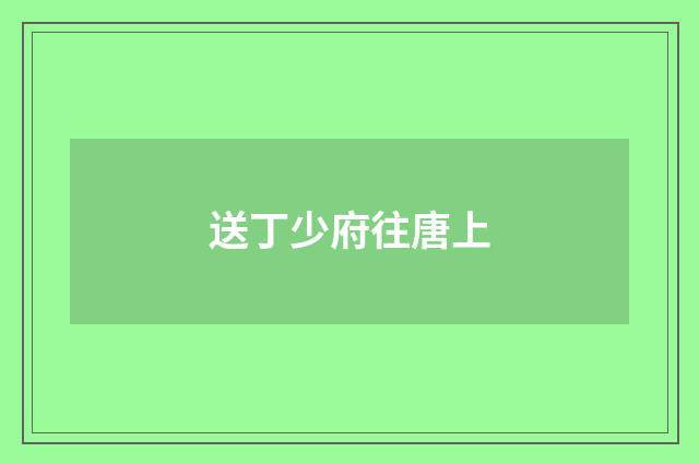 送丁少府往唐上