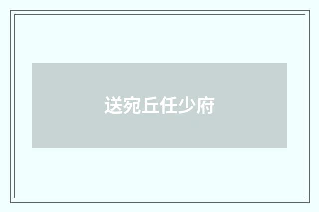 送宛丘任少府