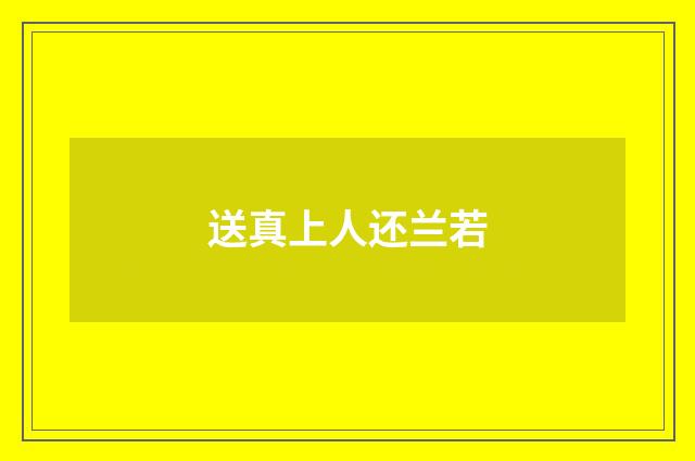 送真上人还兰若