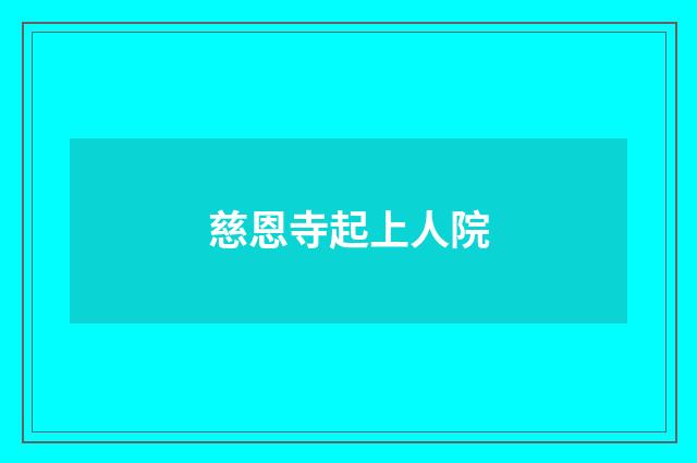慈恩寺起上人院