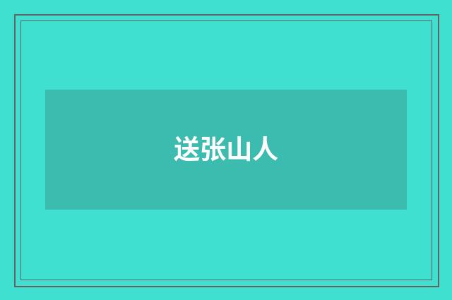 送张山人