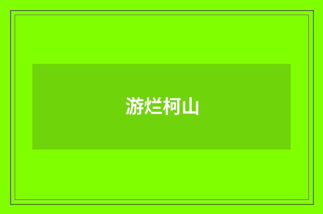 游烂柯山