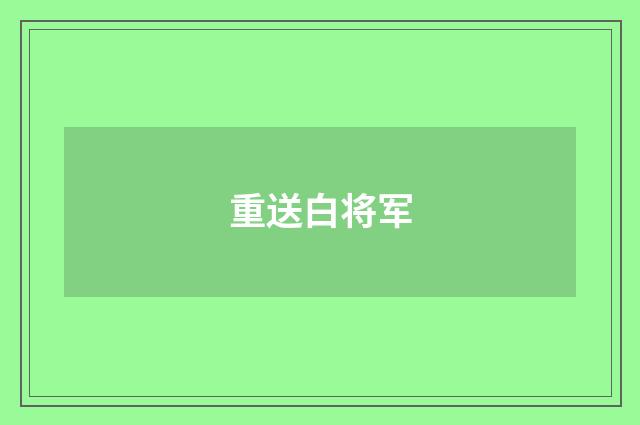 重送白将军