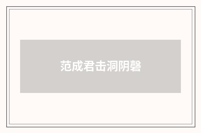 范成君击洞阴磬