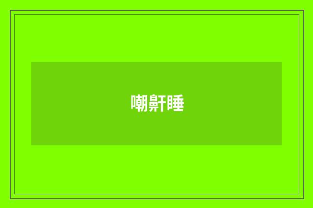 嘲鼾睡