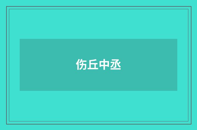 伤丘中丞
