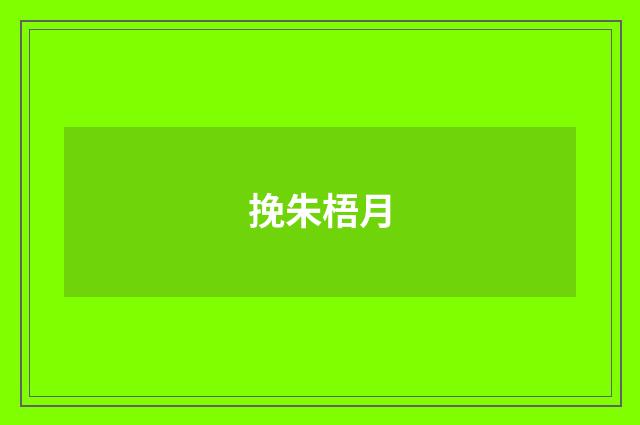 挽朱梧月