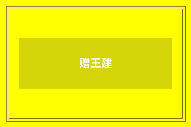 赠王建