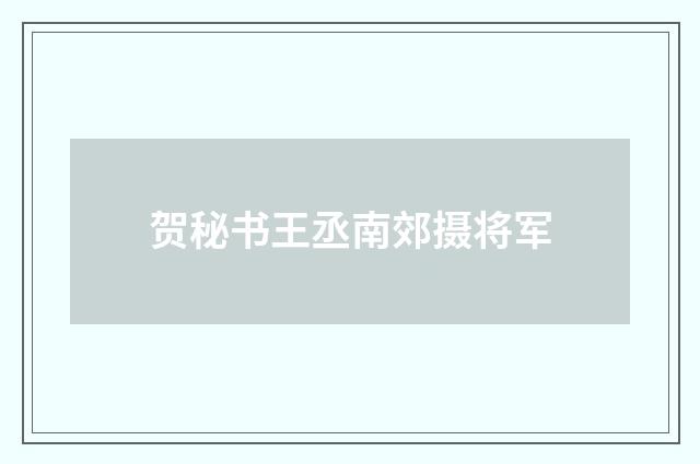 贺秘书王丞南郊摄将军