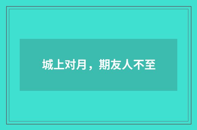 城上对月，期友人不至