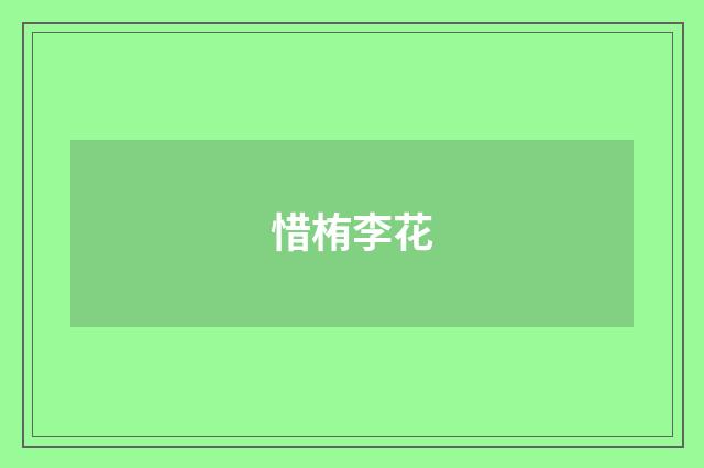 惜栯李花
