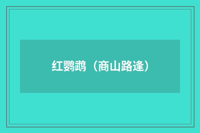 红鹦鹉（商山路逢）