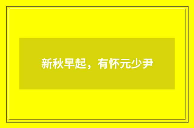 新秋早起，有怀元少尹