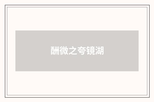 酬微之夸镜湖