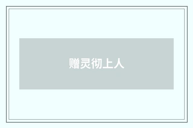 赠灵彻上人