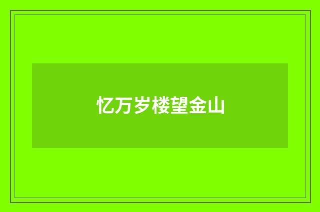 忆万岁楼望金山