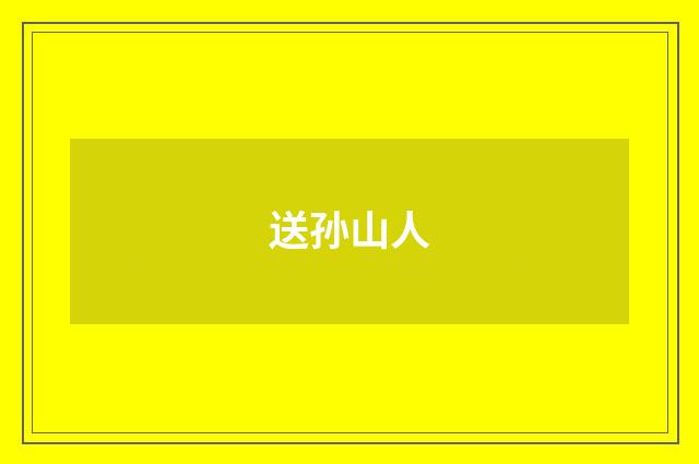 送孙山人