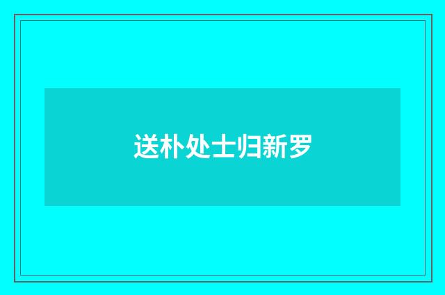 送朴处士归新罗