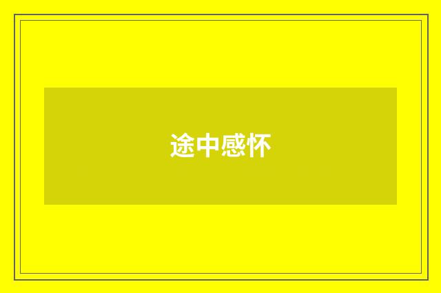 途中感怀