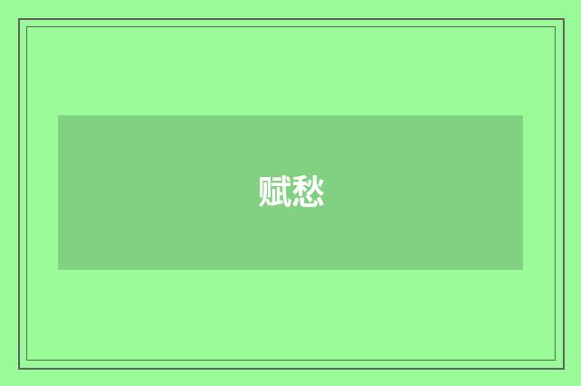 赋愁