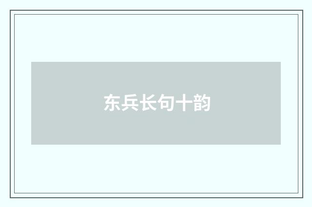 东兵长句十韵