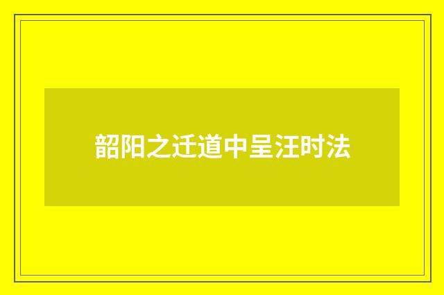 韶阳之迁道中呈汪时法