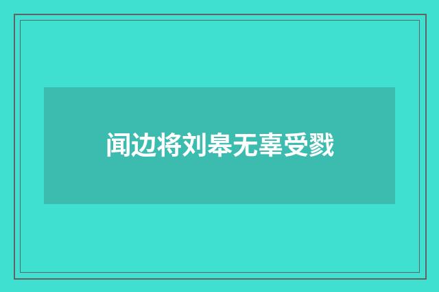 闻边将刘皋无辜受戮