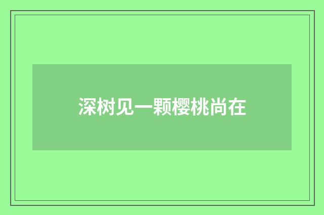 深树见一颗樱桃尚在