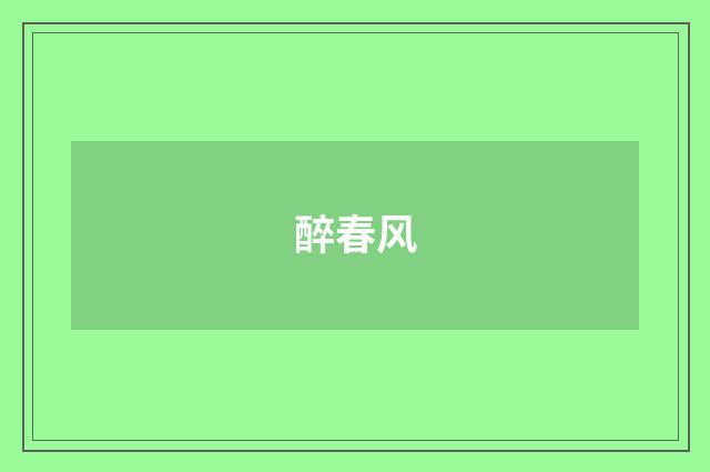 醉春风