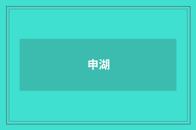 申湖