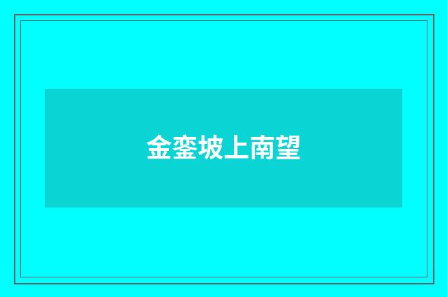 金銮坡上南望