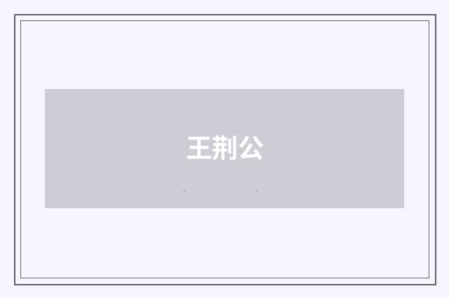 王荆公