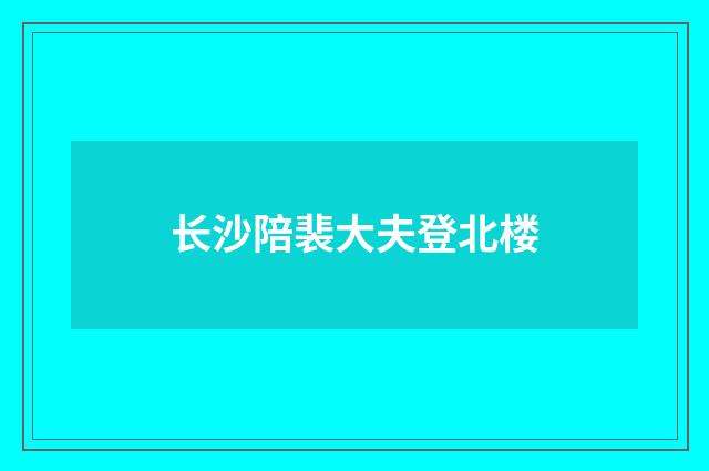 长沙陪裴大夫登北楼
