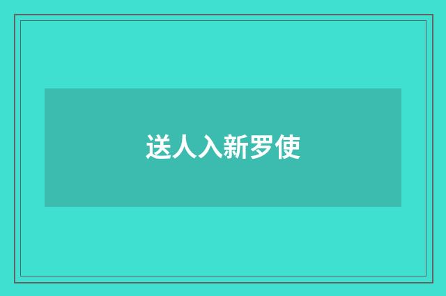 送人入新罗使