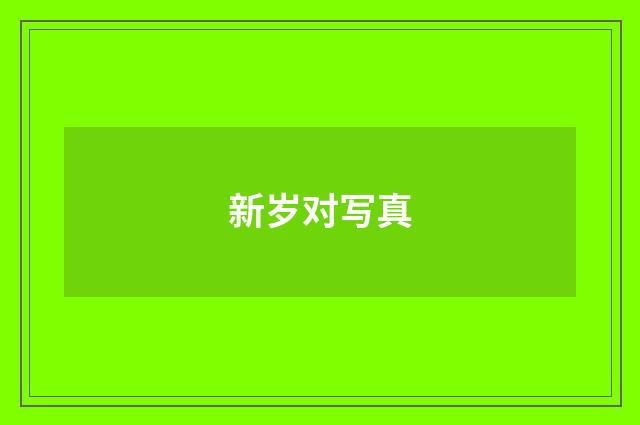 新岁对写真